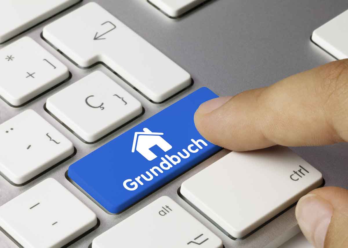 Grundbuchauszug_Begriffserklaerung Tastaturtaste mit Grundbuchauszug Beschriftung